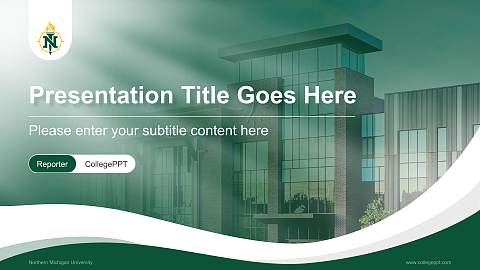 Northern Michigan University Lecture Sharing and Networking Event PPT Template