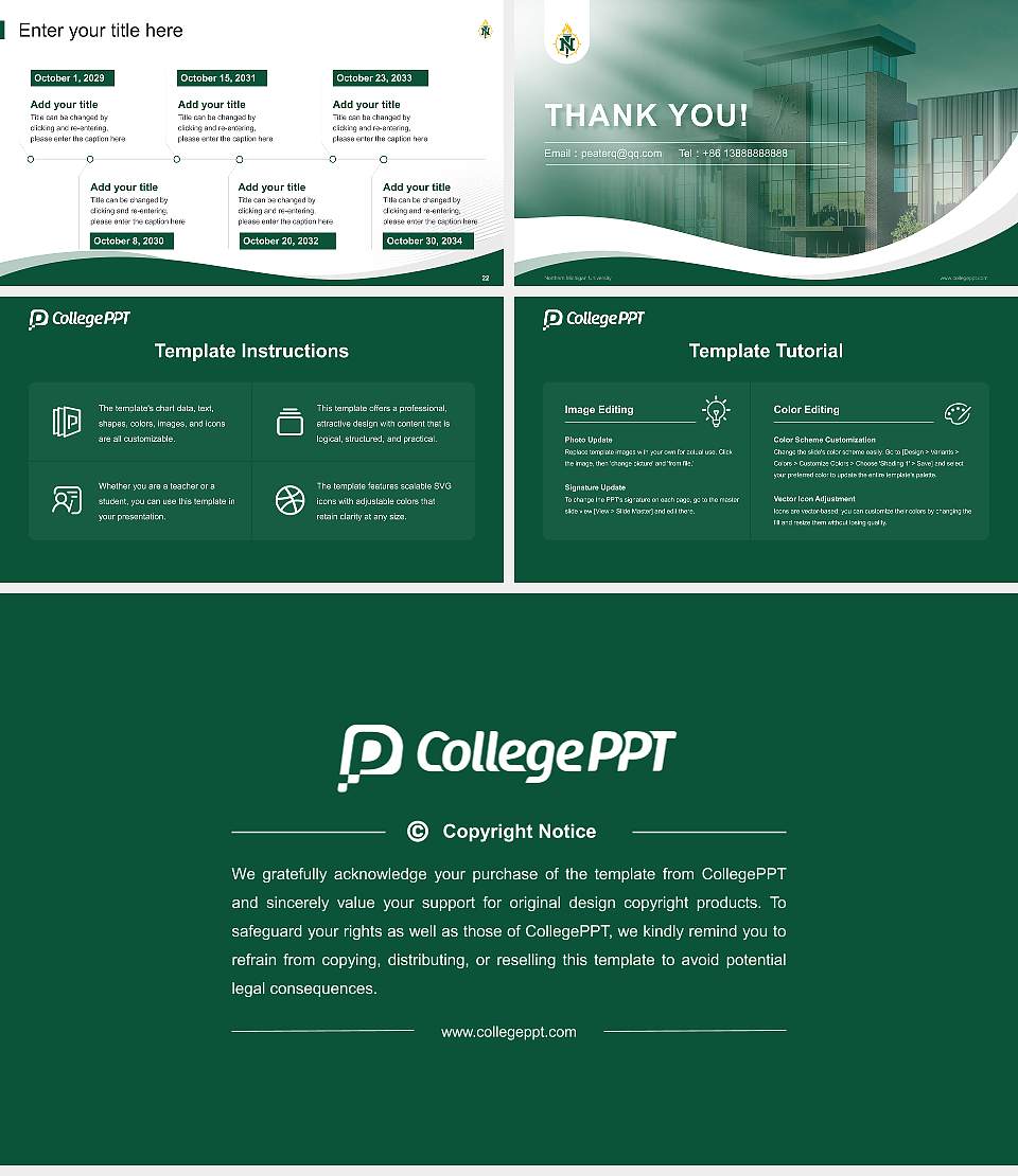 Northern Michigan University Lecture Sharing and Networking Event PPT Template16:9 ratio PPT effect preview image4