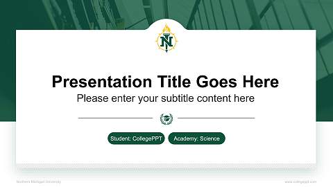 Northern Michigan University National Scholarship Defense PPT Template