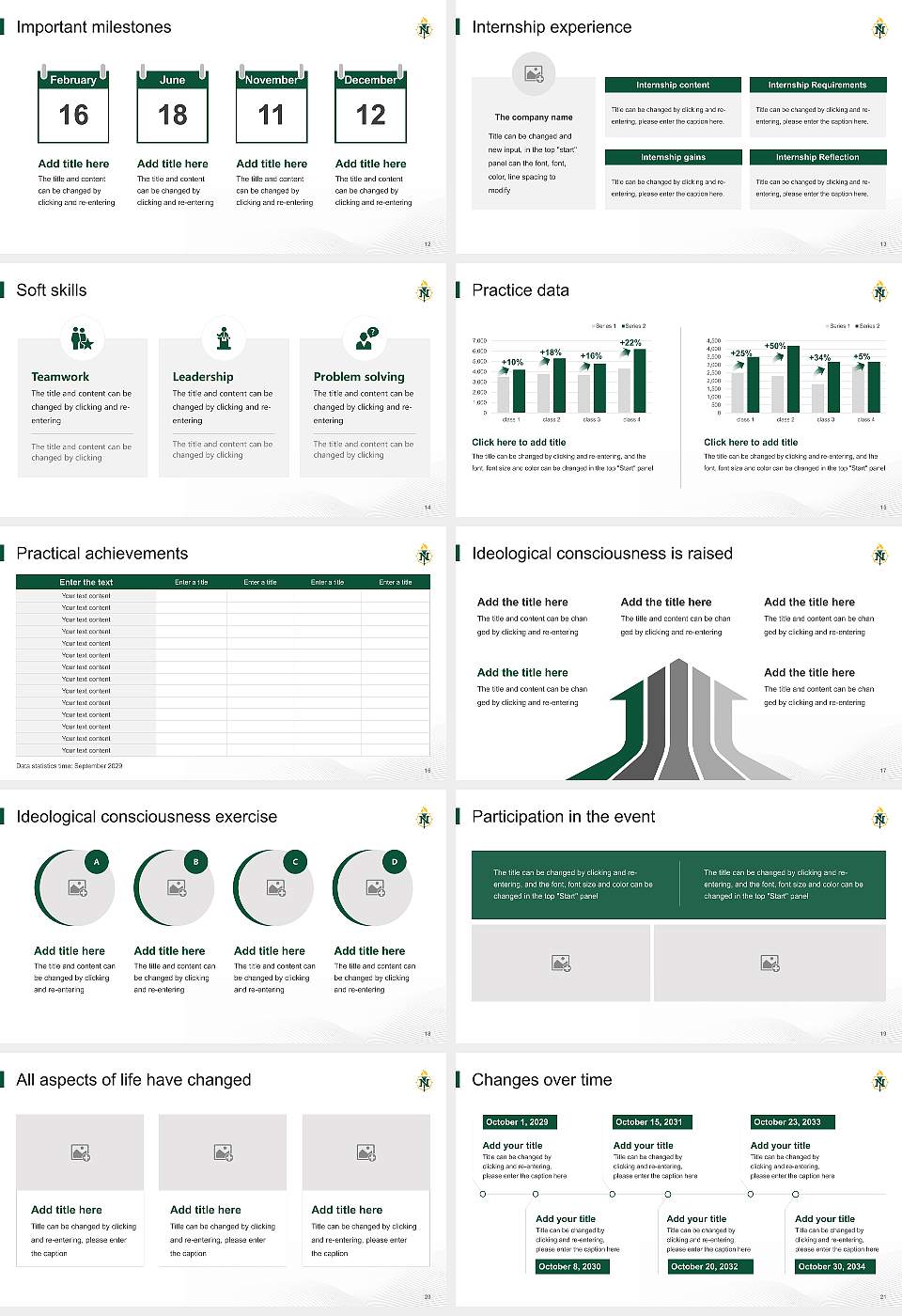 Northern Michigan University National Scholarship Defense PPT Template16:9 ratio PPT effect preview image3