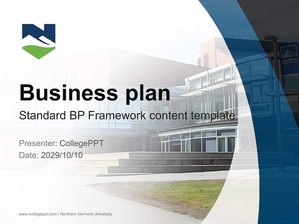 Northern Vermont University Competition/Entrepreneurship Contest PPT Template4:3 ratio PPT effect preview image9