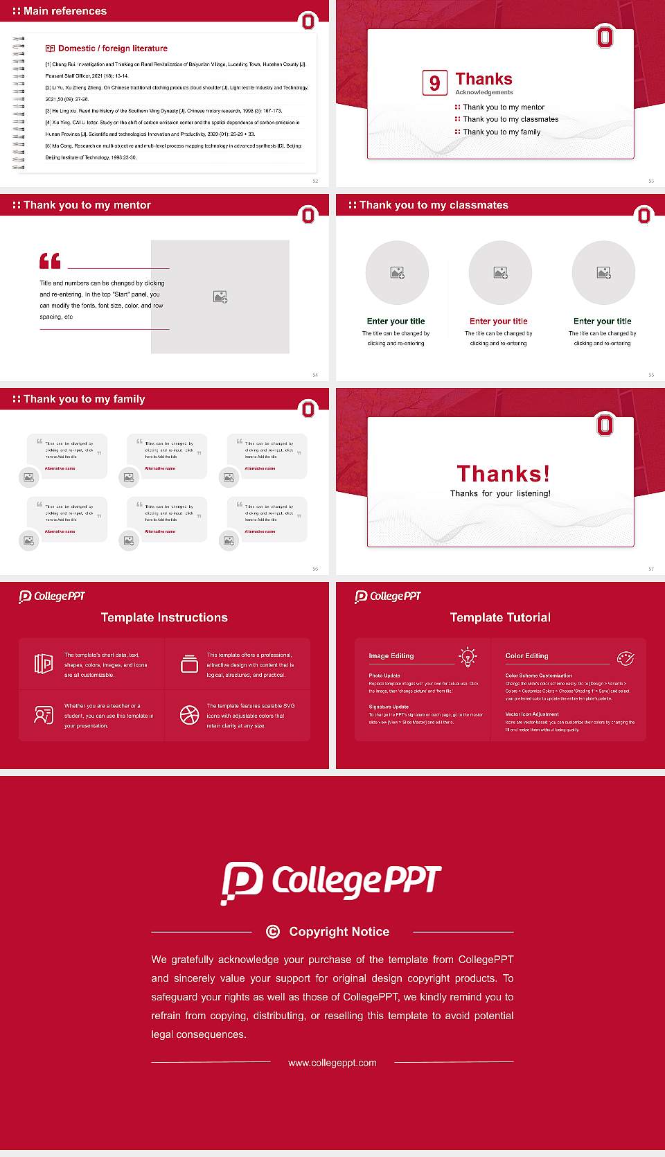 Ohio State University-Lima Campus Graduation Thesis Defense PPT Template16:9 ratio PPT effect preview image7