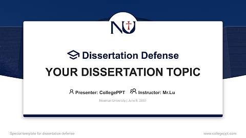 Newman University Graduation Thesis Defense PPT Template