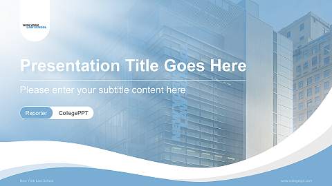 New York Law School Lecture Sharing and Networking Event PPT Template