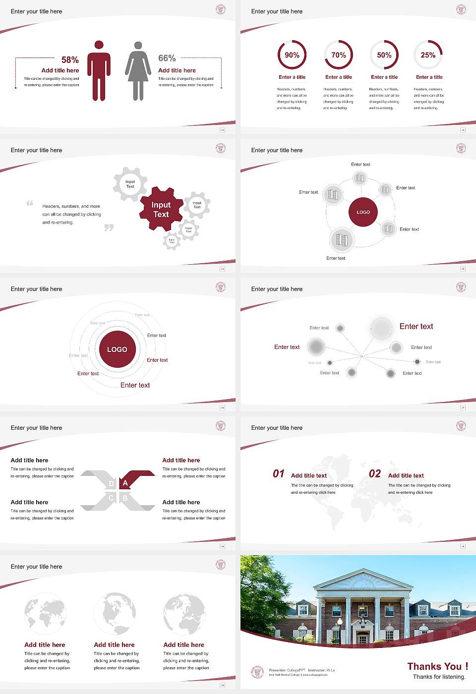 New York Medical College Course/Courseware Creation PPT Template16:9 ratio PPT effect preview image4
