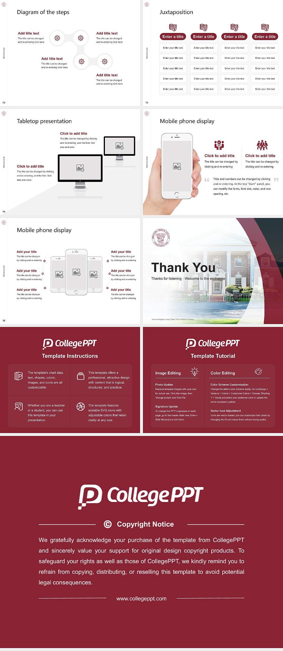 New York Medical College Competition/Entrepreneurship Contest PPT Template4:3 ratio PPT effect preview image9