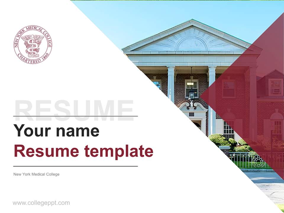 New York Medical College Resume PPT Template4:3 ratio PPT effect preview image5