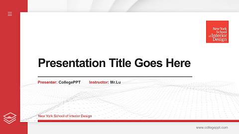 New York School of Interior Design Thesis Proposal/Graduation Defense PPT Template