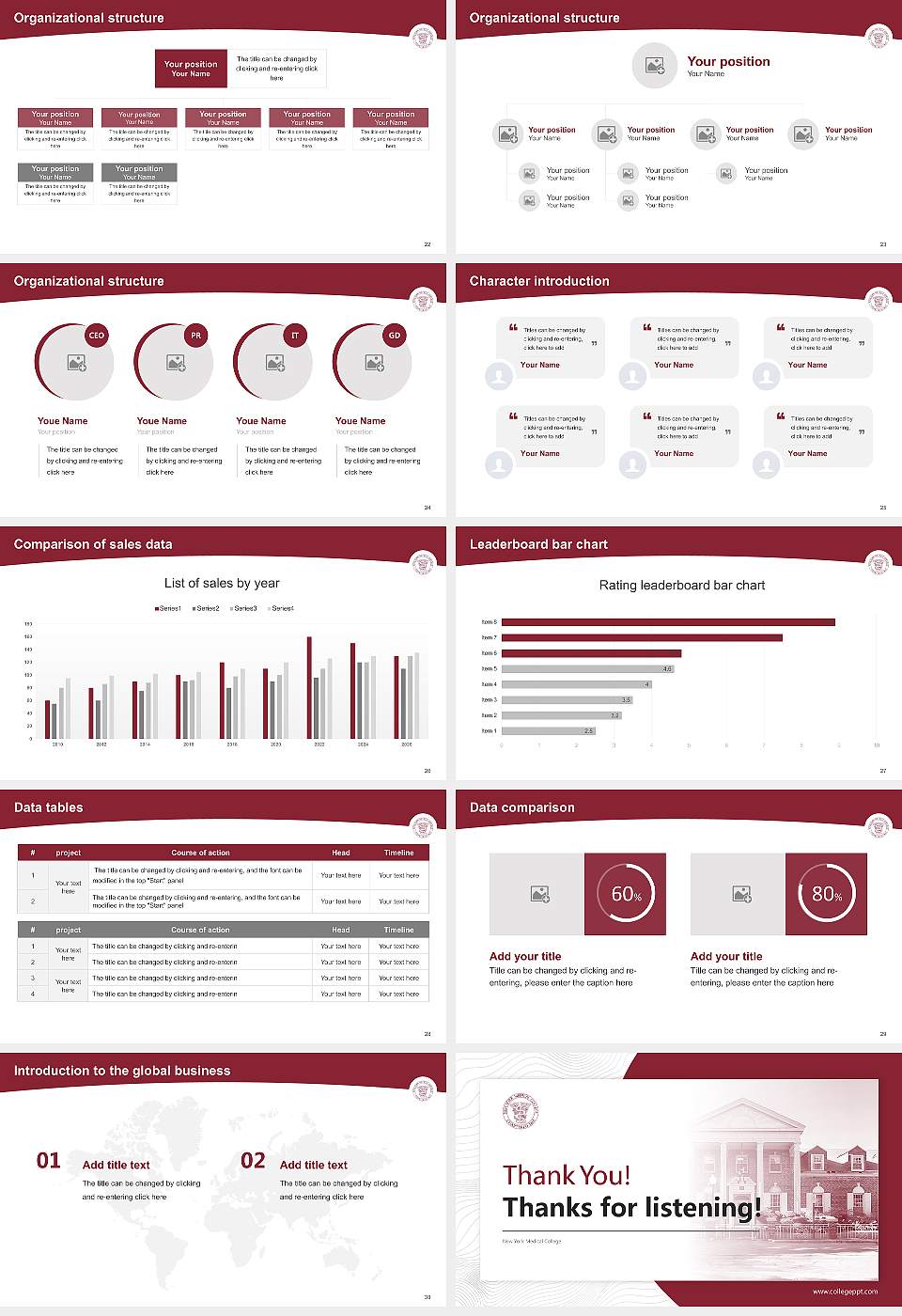 New York Medical College Academic Presentation/Research Findings Report PPT Template16:9 ratio PPT effect preview image4