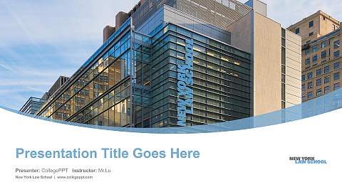 New York Law School Course/Courseware Creation PPT Template