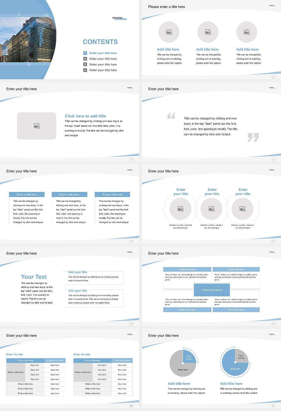 New York Law School Course/Courseware Creation PPT Template16:9 ratio PPT effect preview image2