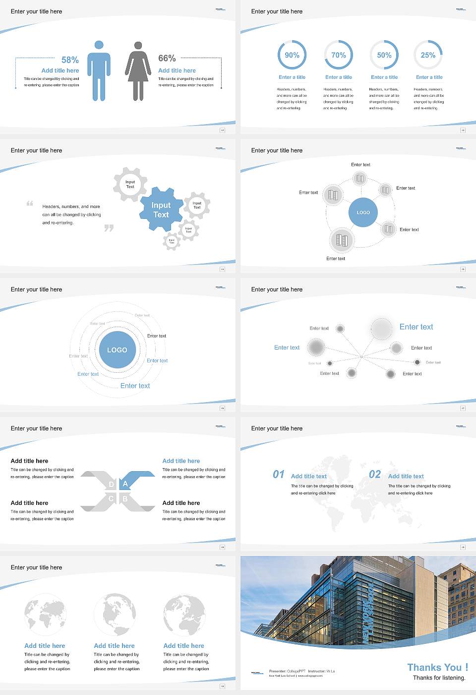 New York Law School Course/Courseware Creation PPT Template16:9 ratio PPT effect preview image4