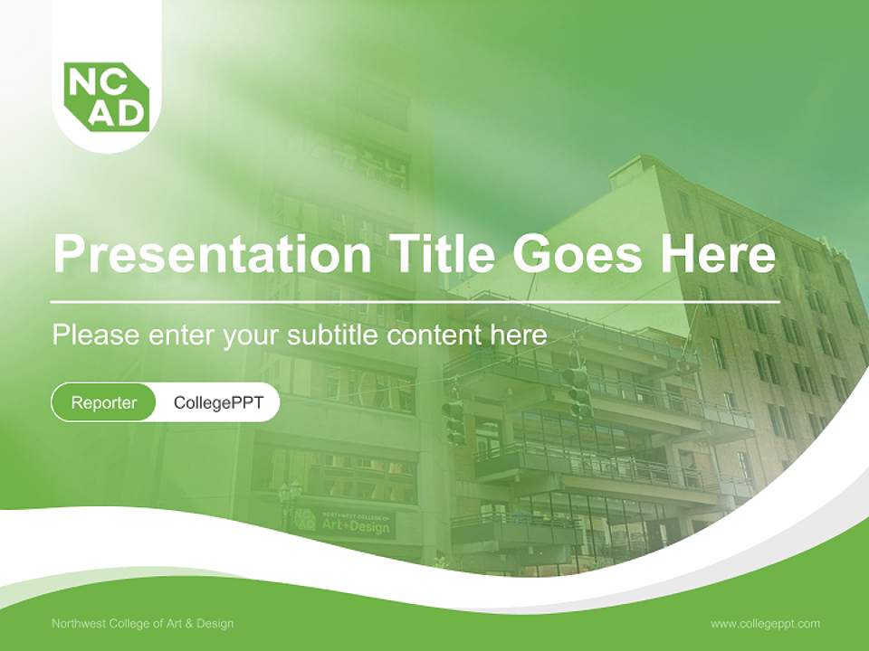 Northwest College of Art & Design Lecture Sharing and Networking Event PPT Template4:3 ratio PPT effect preview image4