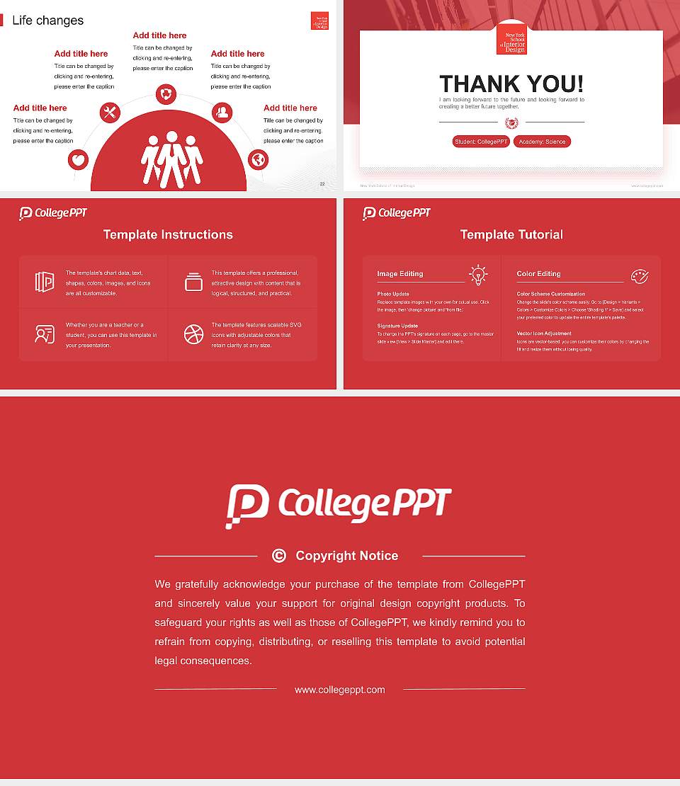 New York School of Interior Design National Scholarship Defense PPT Template16:9 ratio PPT effect preview image4