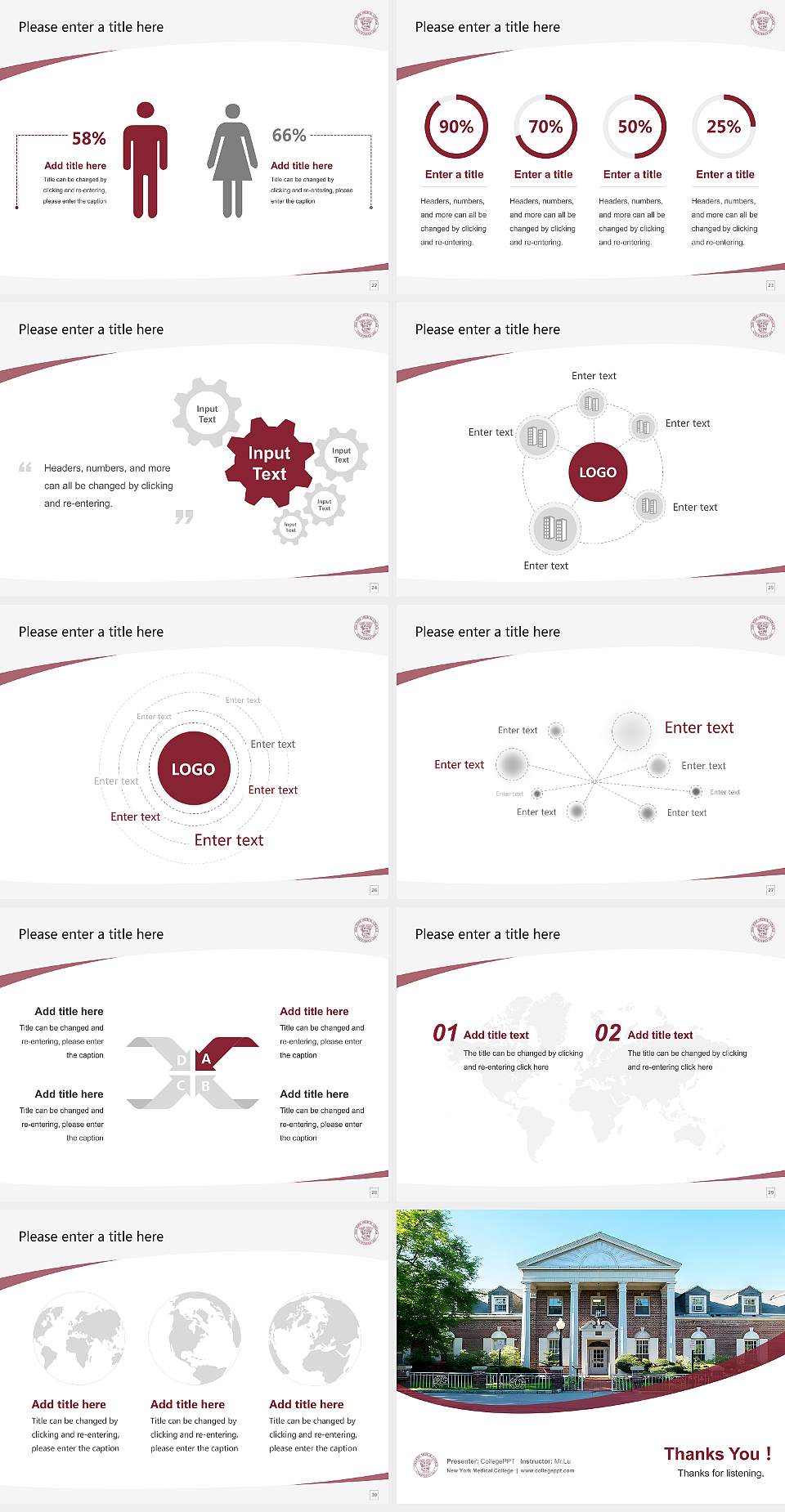 New York Medical College Course/Courseware Creation PPT Template4:3 ratio PPT effect preview image4