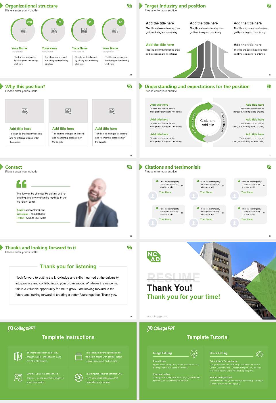 Northwest College of Art & Design Resume PPT Template16:9 ratio PPT effect preview image4