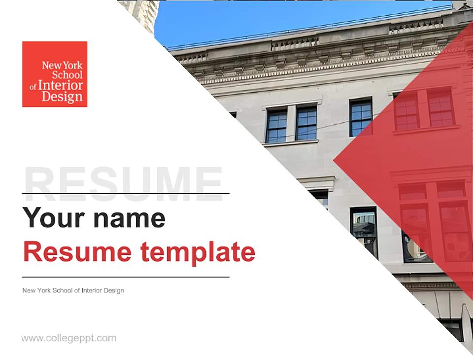 New York School of Interior Design Resume PPT Template4:3 ratio PPT effect preview image5