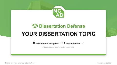 Northwest College of Art & Design Graduation Thesis Defense PPT Template