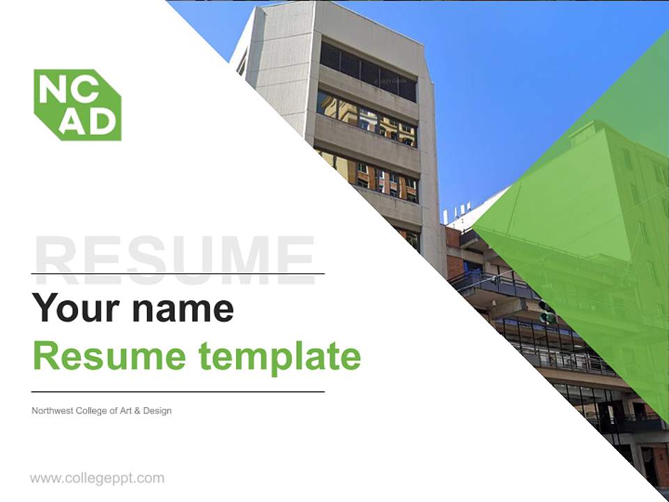 Northwest College of Art & Design Resume PPT Template4:3 ratio PPT effect preview image5