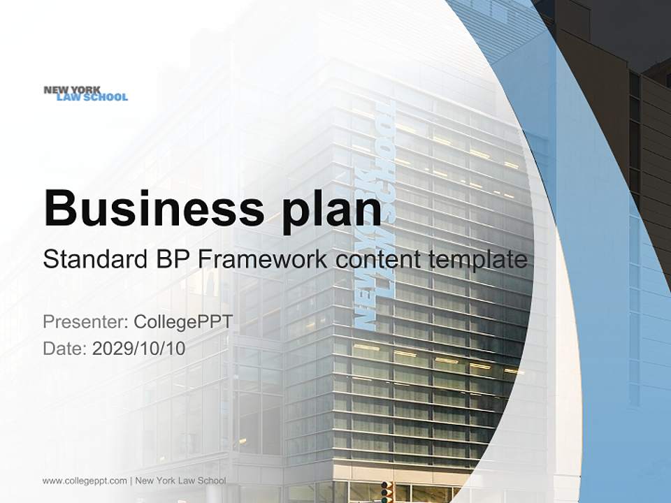 New York Law School Competition/Entrepreneurship Contest PPT Template4:3 ratio PPT effect preview image9