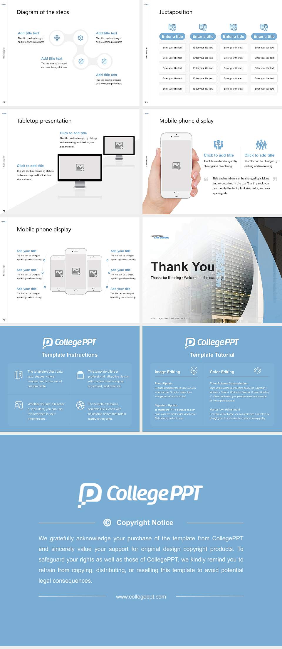 New York Law School Competition/Entrepreneurship Contest PPT Template4:3 ratio PPT effect preview image9