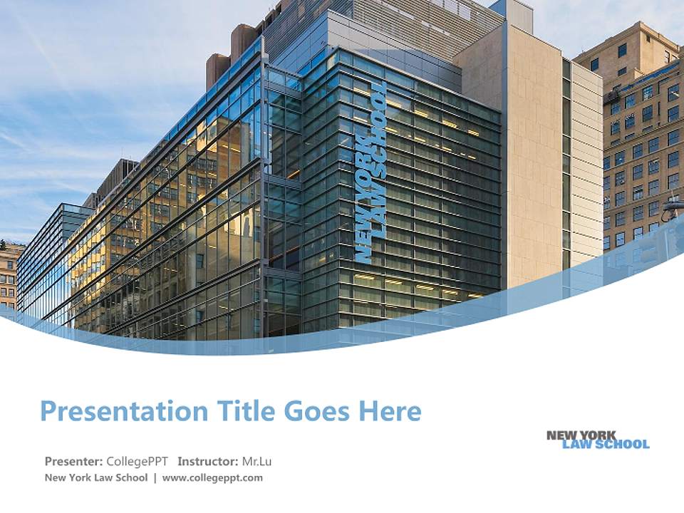 New York Law School Course/Courseware Creation PPT Template4:3 ratio PPT effect preview image5