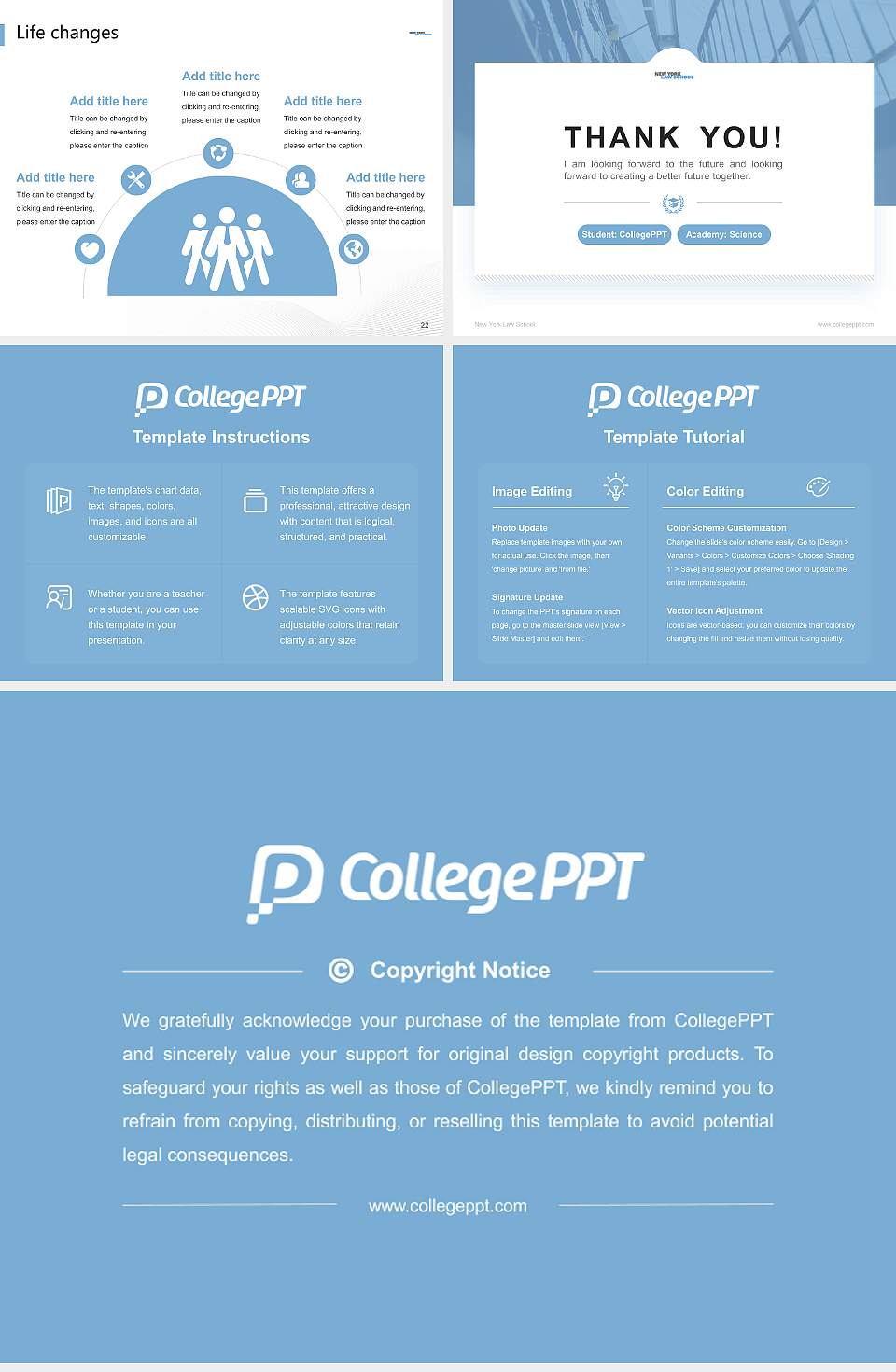 New York Law School National Scholarship Defense PPT Template4:3 ratio PPT effect preview image4