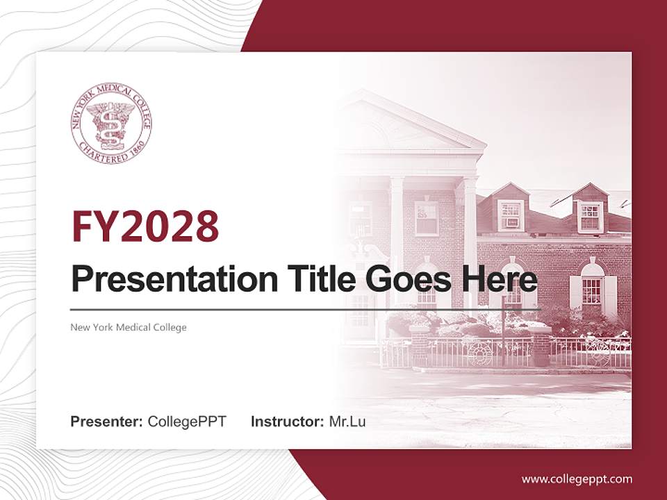 New York Medical College Academic Presentation/Research Findings Report PPT Template4:3 ratio PPT effect preview image5