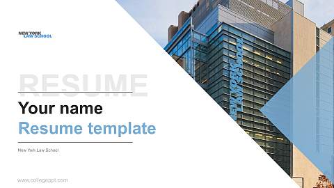 New York Law School Resume PPT Template