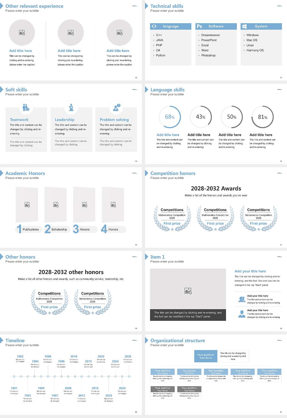 New York Law School Resume PPT Template16:9 ratio PPT effect preview image3