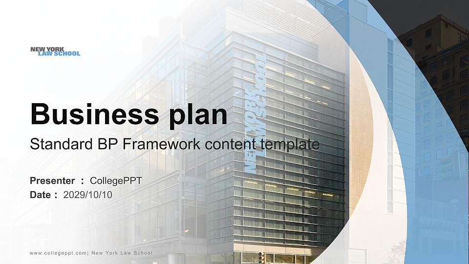 New York Law School Competition/Entrepreneurship Contest PPT Template16:9 ratio PPT effect preview image