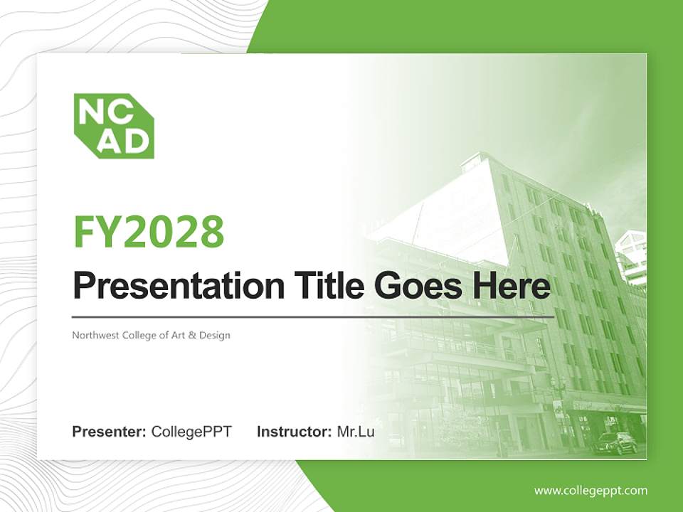 Northwest College of Art & Design Academic Presentation/Research Findings Report PPT Template4:3 ratio PPT effect preview image5