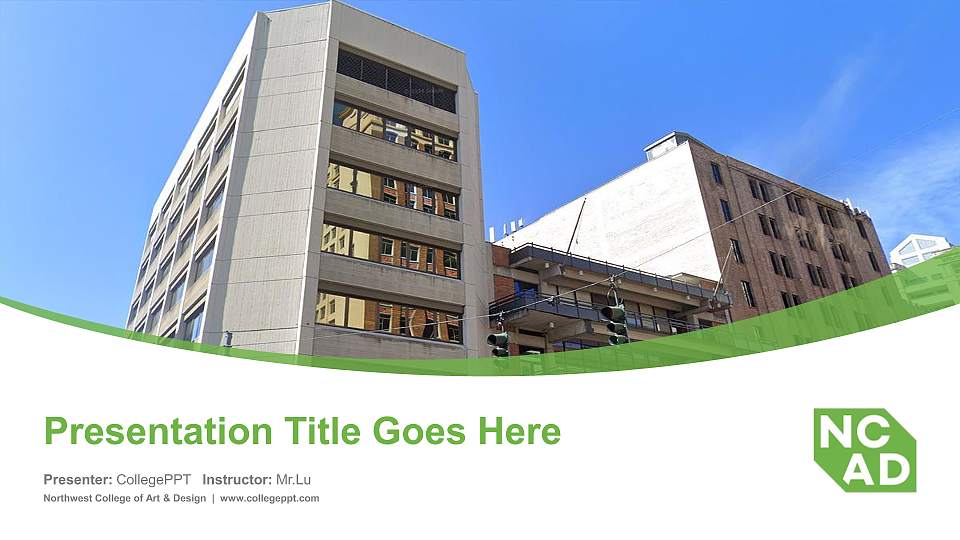 Northwest College of Art & Design Course/Courseware Creation PPT Template16:9 ratio PPT effect preview image