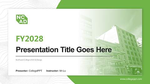 Northwest College of Art & Design Academic Presentation/Research Findings Report PPT Template