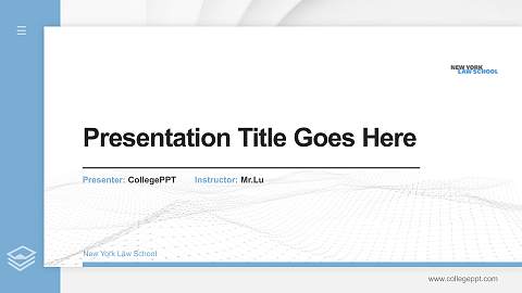 New York Law School Thesis Proposal/Graduation Defense PPT Template