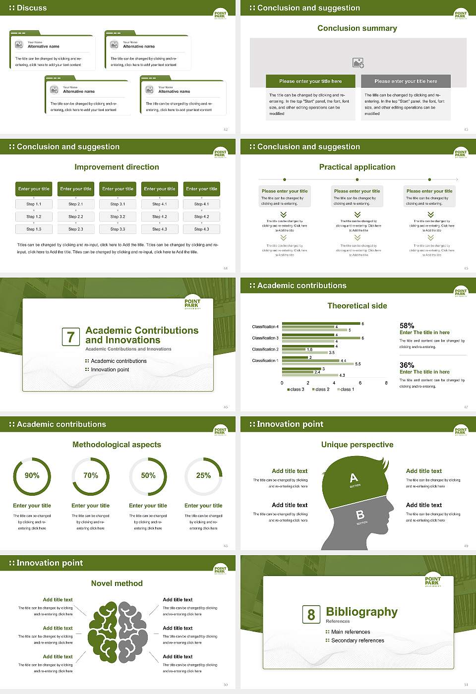 Point Park University Graduation Thesis Defense PPT Template16:9 ratio PPT effect preview image6