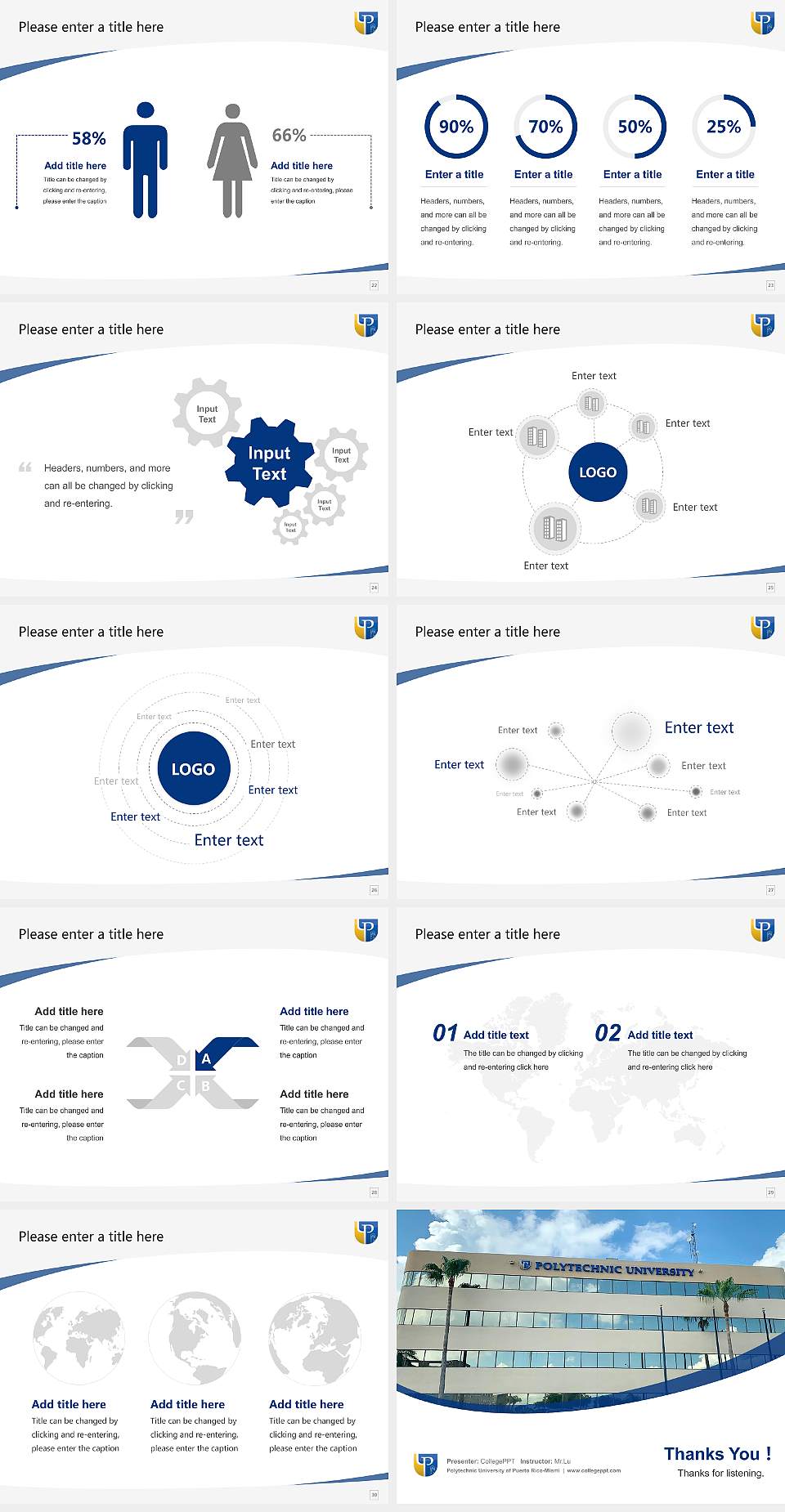 Polytechnic University of Puerto Rico-Miami Course/Courseware Creation PPT Template4:3 ratio PPT effect preview image4