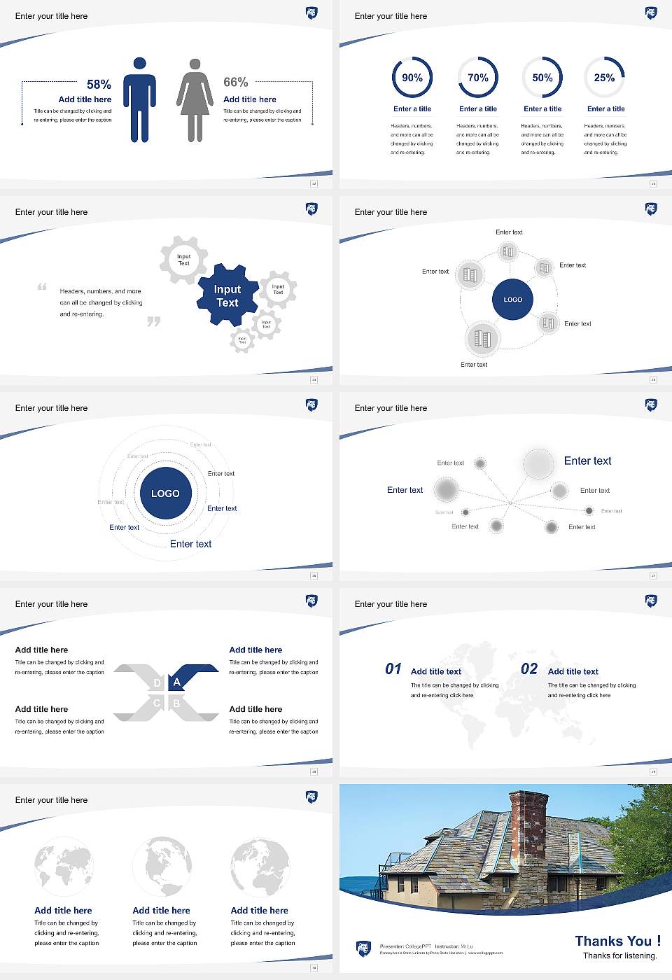Pennsylvania State University-Penn State Hazleton Course/Courseware Creation PPT Template16:9 ratio PPT effect preview image4