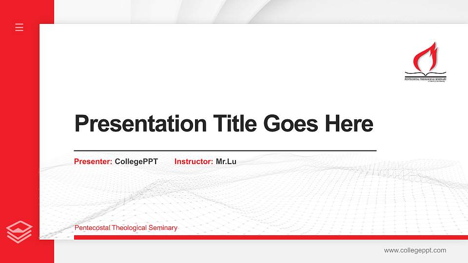 Pentecostal Theological Seminary Thesis Proposal/Graduation Defense PPT Template16:9 ratio PPT effect preview image