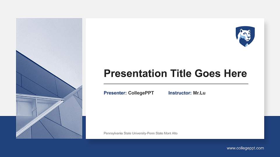 Pennsylvania State University-Penn State Mont Alto General Purpose PPT Template16:9 ratio PPT effect preview image