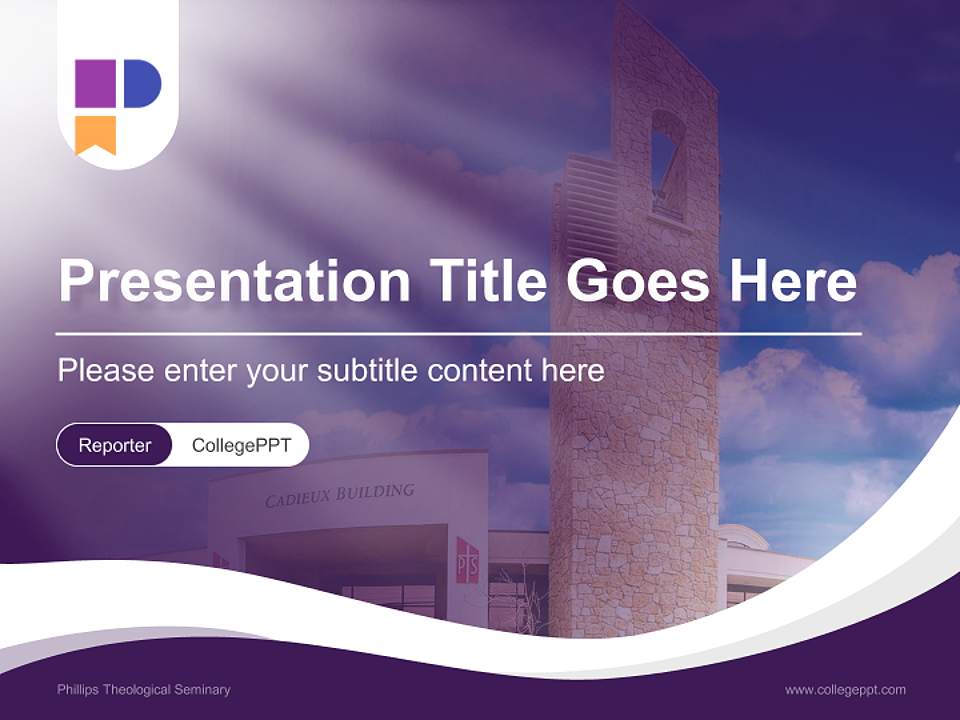 Phillips Theological Seminary Lecture Sharing and Networking Event PPT Template4:3 ratio PPT effect preview image4