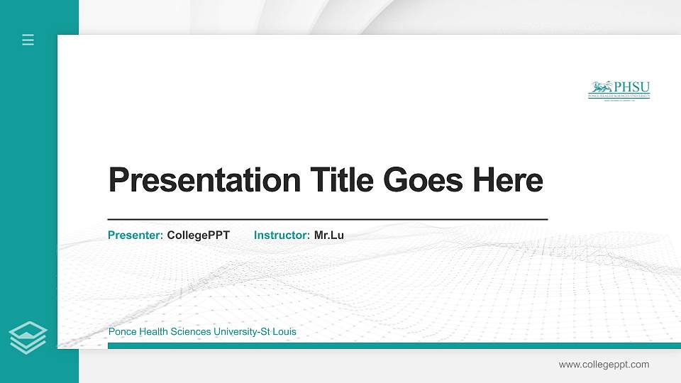 Ponce Health Sciences University-St Louis Thesis Proposal/Graduation Defense PPT Template16:9 ratio PPT effect preview image