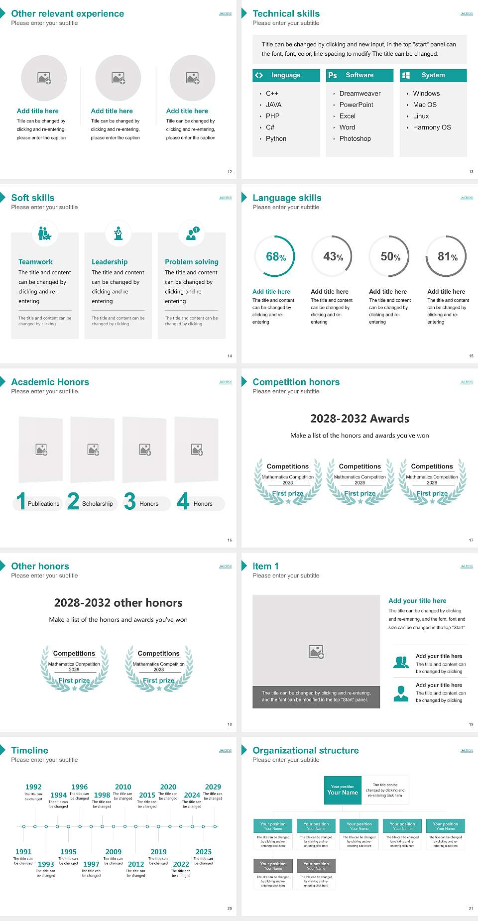 Ponce Health Sciences University-St Louis Resume PPT Template4:3 ratio PPT effect preview image3