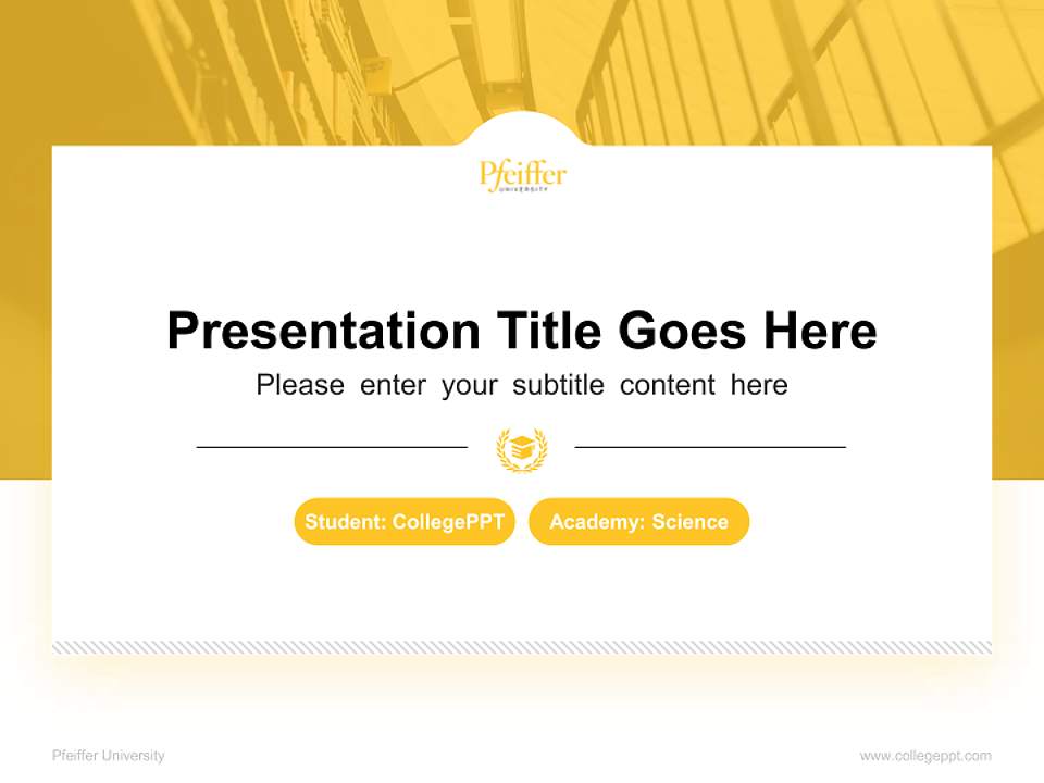 Pfeiffer University National Scholarship Defense PPT Template4:3 ratio PPT effect preview image4