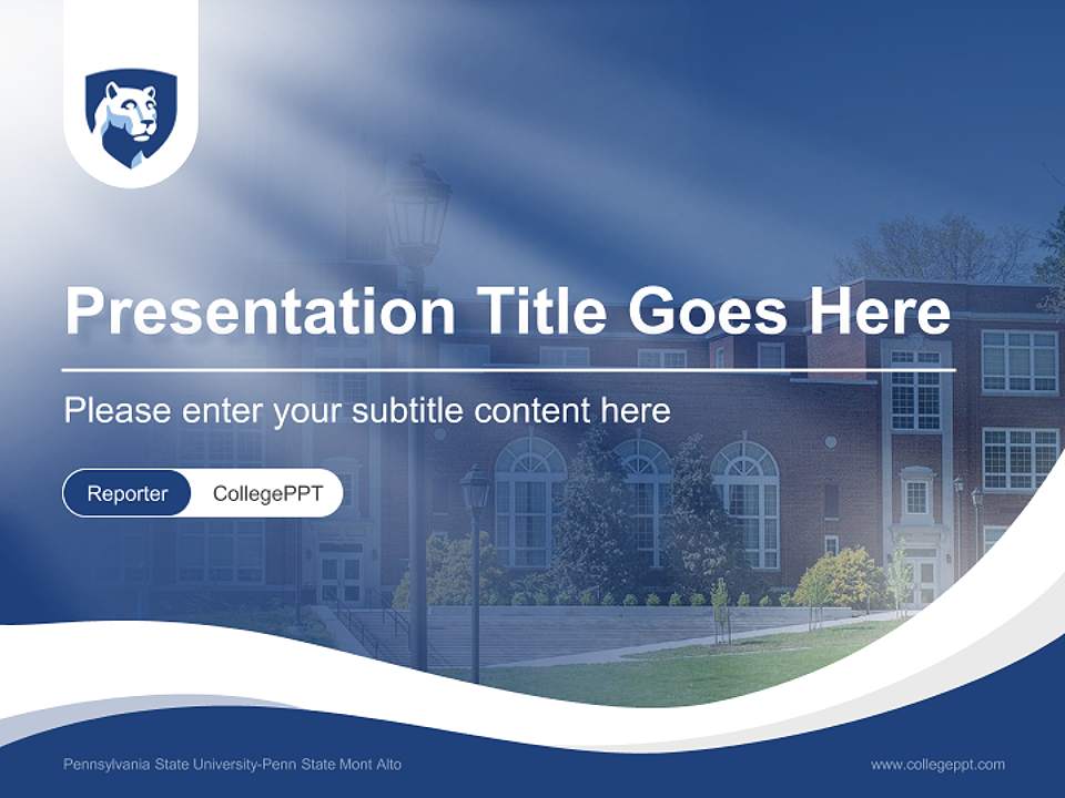 Pennsylvania State University-Penn State Mont Alto Lecture Sharing and Networking Event PPT Template4:3 ratio PPT effect preview image4