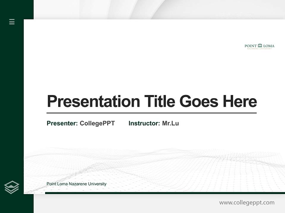 Point Loma Nazarene University Thesis Proposal/Graduation Defense PPT Template4:3 ratio PPT effect preview image5