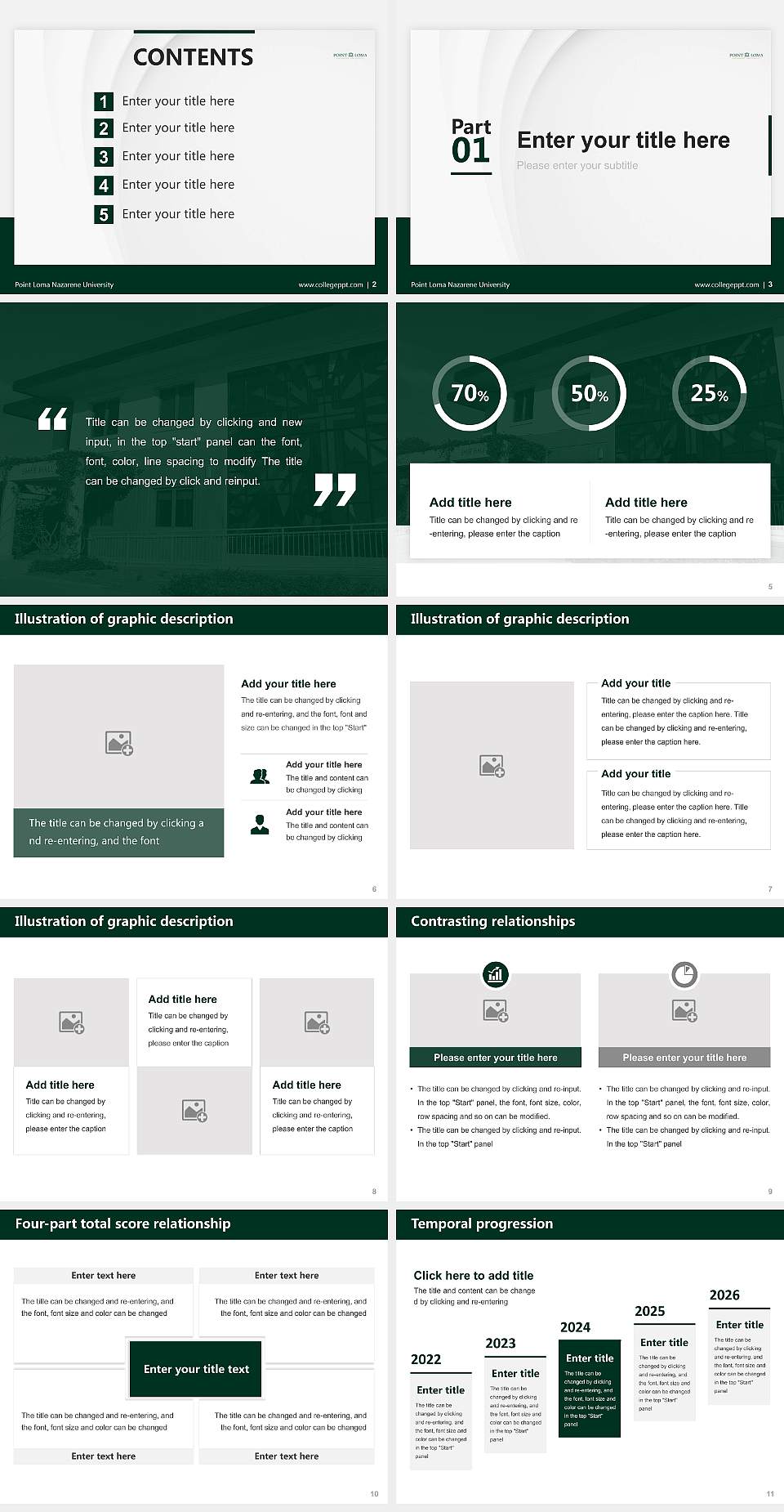 Point Loma Nazarene University Thesis Proposal/Graduation Defense PPT Template4:3 ratio PPT effect preview image2