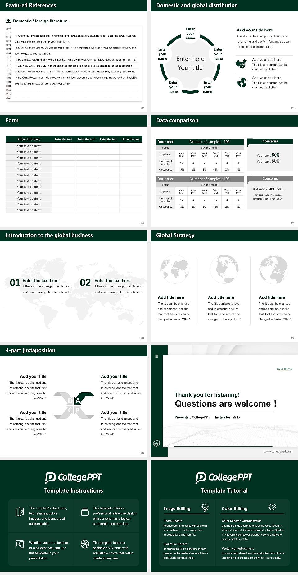 Point Loma Nazarene University Thesis Proposal/Graduation Defense PPT Template4:3 ratio PPT effect preview image4