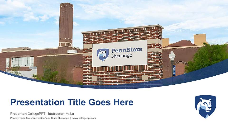 Pennsylvania State University-Penn State Shenango Course/Courseware Creation PPT Template16:9 ratio PPT effect preview image