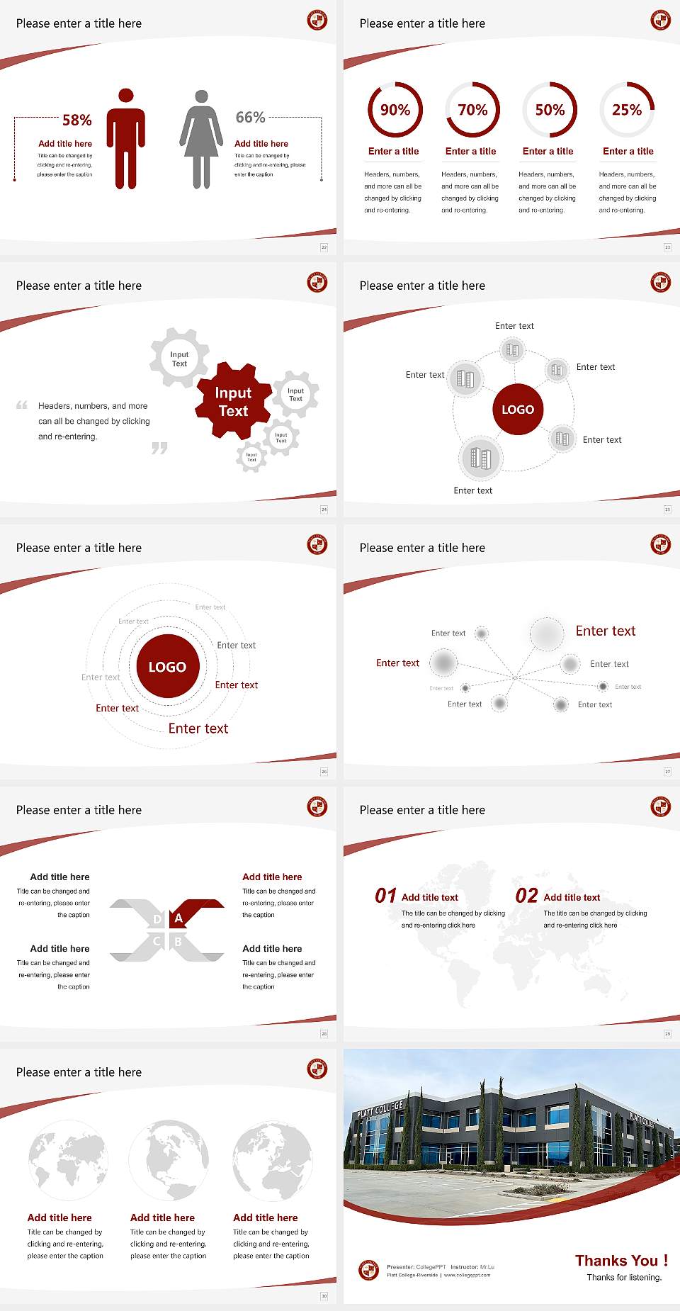 Platt College-Riverside Course/Courseware Creation PPT Template4:3 ratio PPT effect preview image4